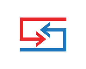 symbol of bidirectional arrows data transfer