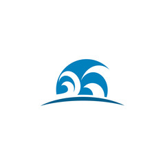 Wave logo design vector template