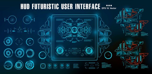 Futuristic virtual graphic touch user interface, target