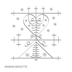 vector icon with veve vodoo symbol Maman Brigitte