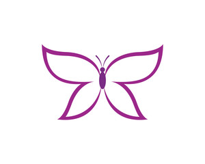 Vector - Butterfly conceptual simple, colorful icon. Logo. Vector illustration