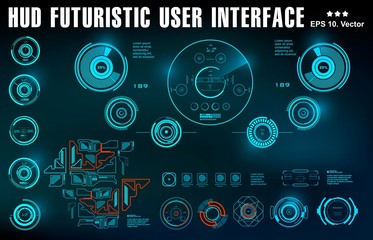 Obraz premium Futuristic virtual graphic touch user interface, target