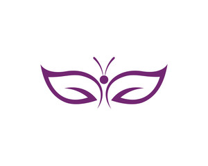 Vector - Butterfly conceptual simple, colorful icon. Logo. Vector illustration