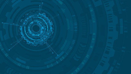 HUD abstract circle structure Futuristic user interface. Science background. Hi-tech abstract background. Futuristic technology concept.