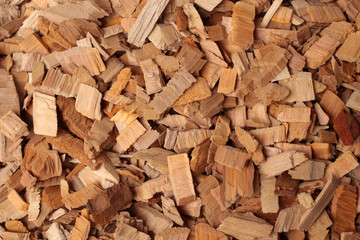 Apple-tree wood chips for smoking or burning, for backgrounds or textures