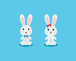 Rabbit Logo template vector icon