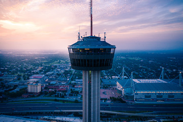 Aerial Landscape of San Antonio Texas - obrazy, fototapety, plakaty