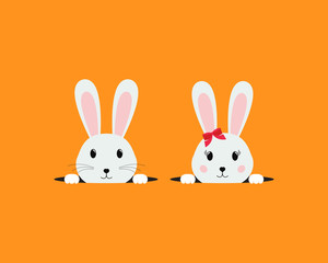 Rabbit Logo template vector icon
