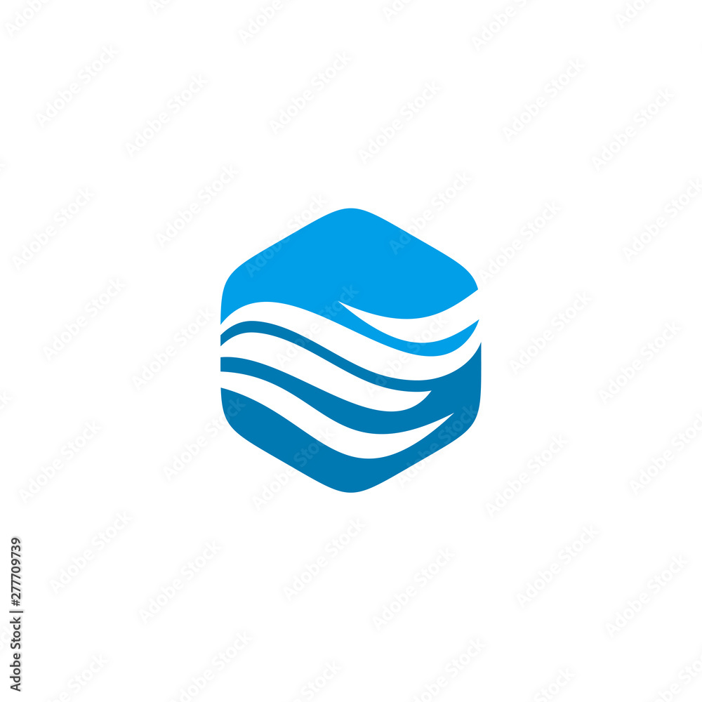 Canvas Prints Wave logo design vector template