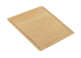 wood plate on white background.