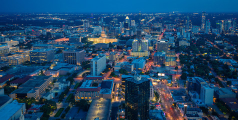 Aerial of Austin Texas