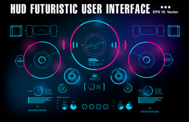 Futuristic virtual graphic touch user interface, target