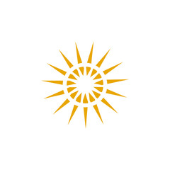 Sun logo design vector template