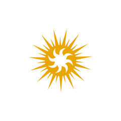 Sun logo design vector template