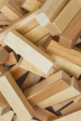 wooden bars for children's educational games as a horizontal background