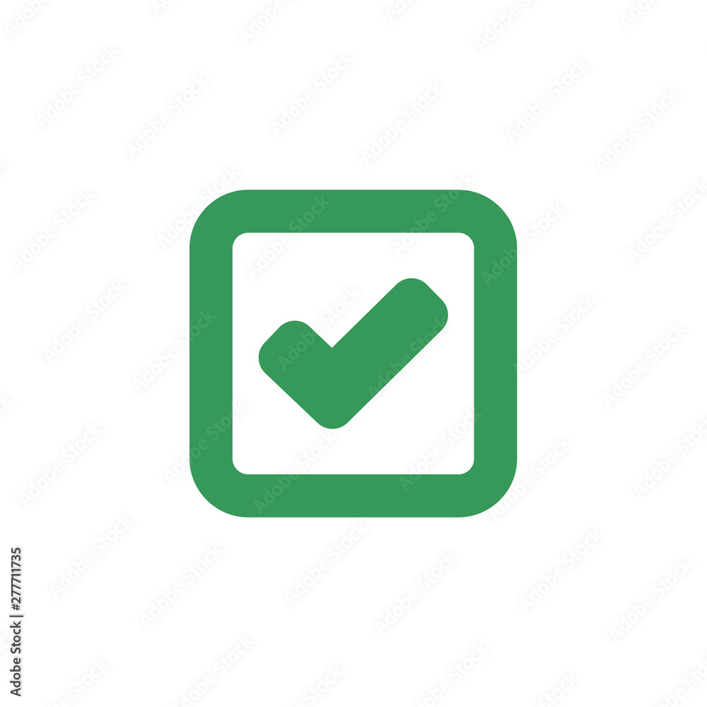 Leinwandbilder green check mark icon symbol template color editable vector sign isolated on white background illust