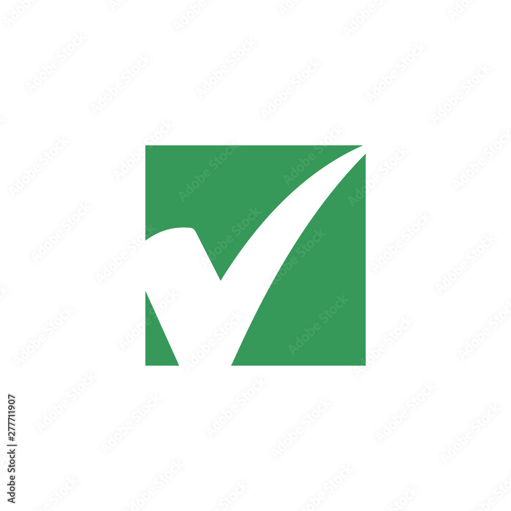 Leinwandbilder green check mark icon symbol template color editable vector sign isolated on white background illust