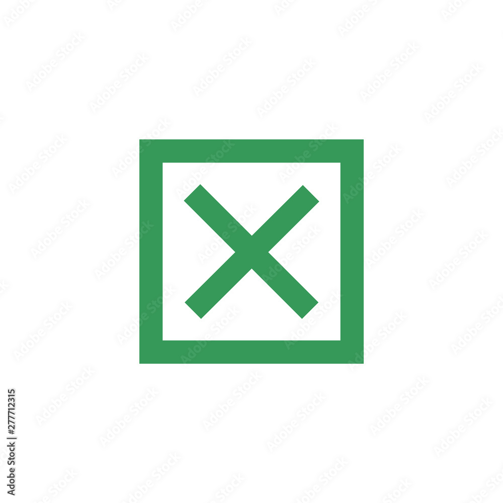 Leinwandbilder green check mark icon symbol template color editable vector sign isolated on white background illust