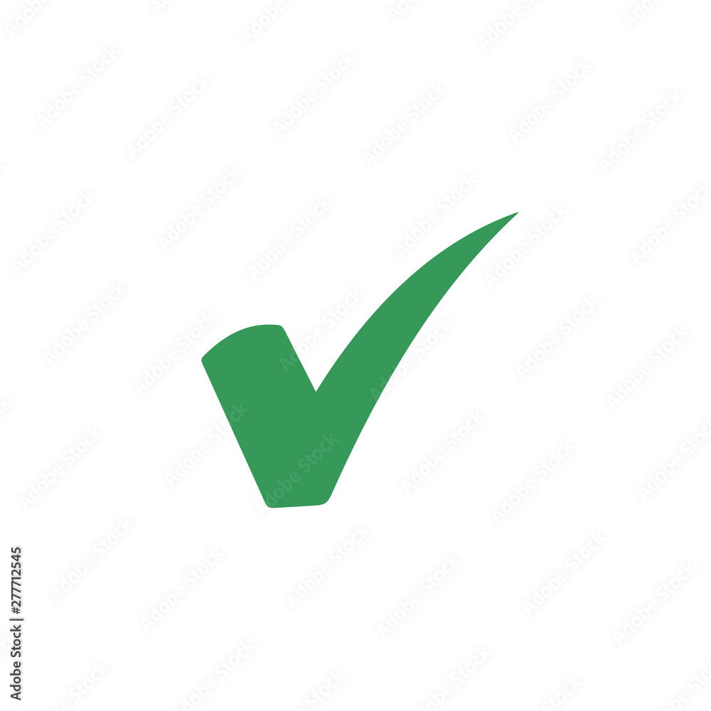 Leinwandbilder green check mark icon symbol template color editable vector sign isolated on white background illust