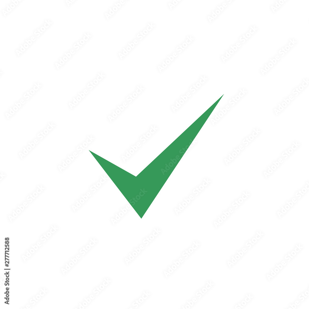 Leinwandbilder Green check mark icon symbol template color editable vector sign isolated on white background illustration for graphic and web design.