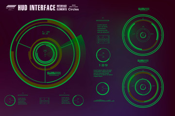 Sci-fi futuristic hud dashboard display virtual reality technology screen