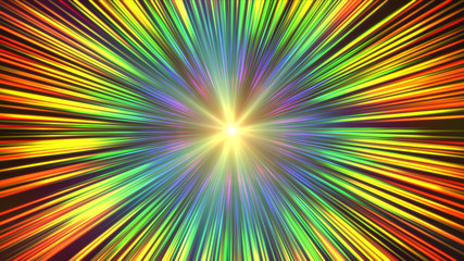 pulses star ray color abstract