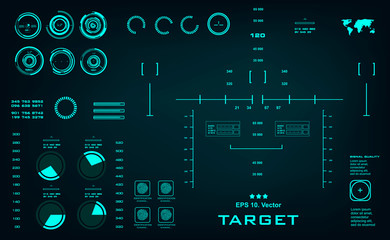 Sci-fi futuristic hud dashboard display virtual reality technology screen