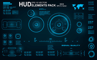 Sci-fi futuristic hud dashboard display virtual reality technology screen