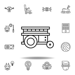 Robotics platform outline icon. set of robotics illustration icons. signs, symbols can be used for web, logo, mobile app, UI, UX