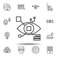 Robotics cyber outline icon. set of robotics illustration icons. signs, symbols can be used for web, logo, mobile app, UI, UX