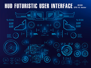 Sci-fi futuristic hud dashboard display virtual reality technology screen