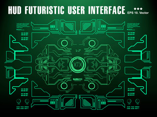 Sci-fi futuristic hud dashboard display virtual reality technology screen