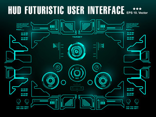 Sci-fi futuristic hud dashboard display virtual reality technology screen