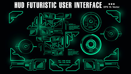 Sci-fi futuristic hud dashboard display virtual reality technology screen