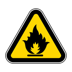 Beware Flammable Gas Symbol Isolate On White Background,Vector Illustration EPS.10