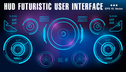 Sci-fi futuristic hud dashboard display virtual reality technology screen