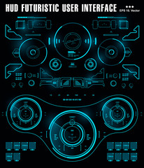 Sci-fi futuristic hud dashboard display virtual reality technology screen