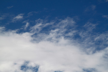 Fototapeta premium The vast blue sky and clouds sky. blue sky background with tiny clouds. 