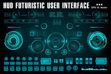 Sci-fi futuristic hud dashboard display virtual reality technology screen