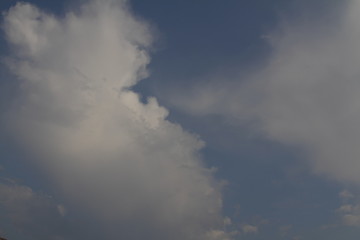 The vast blue sky and clouds sky. blue sky background with tiny clouds. 