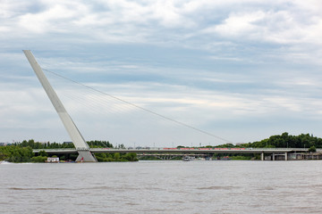 Obraz premium china harbin cityscape view from river
