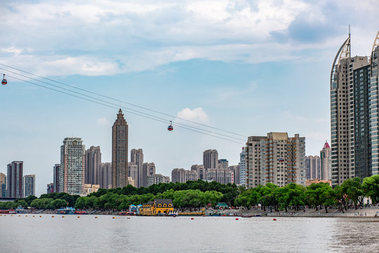 china harbin cityscape view from river