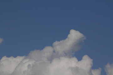 The vast blue sky and clouds sky. blue sky background with tiny clouds. 