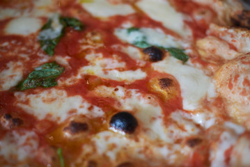 Pizza with mozzarella cheese and tomato