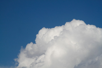 The vast blue sky and clouds sky. blue sky background with tiny clouds. 