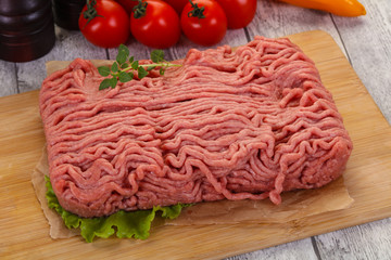 Raw turkey minced meat