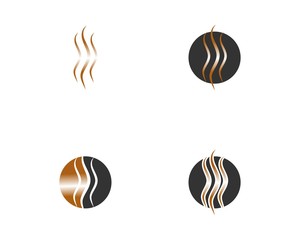 Hair wave logo ilustration vector template 