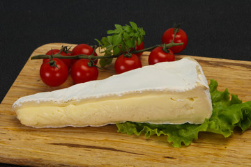 Brie cheese triangle served salad