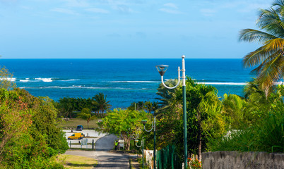 Road to the beach in Guadeloupe