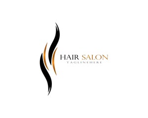 Hair wave logo ilustration vector template 